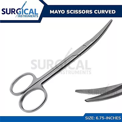 Mayo Scissor Surgical Dental Veterinary Instruments 6.75  Curved German Grade • $7.99