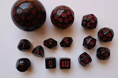 15 Piece Polyhedral Dice Set (D100D60D30D24D20D16D12D8D7D10D6D5D4) • $15.99