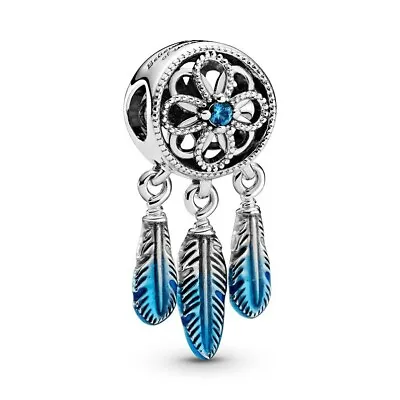 BLUE DREAMCATCHER 925 Sterling Silver Pandora Charm NEW Free Post 799341C01 • $43.50