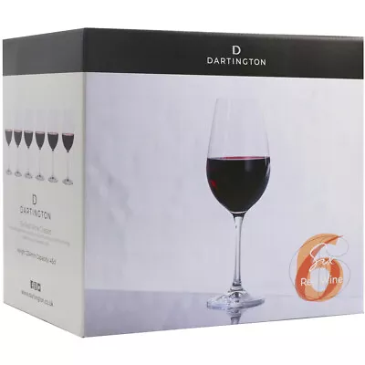 Dartington Crystal Red Wine Glasses Set Of Six 450ml Height 23cm Dishwasher Safe • £27.50