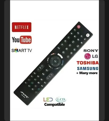 Universal TV Remote Control LG Sony Toshiba Samsung Smart DVD 3D LCD LED HD TV  • £5.42