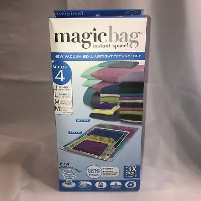 $20 • Buy Magic Bag Instant Space Storage Bags, Vaccum Seal, Combo Set Of 4