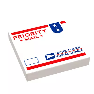 Priority Mail Package United Plates Of America (2x2 Tile) Made Using LEGO Parts • $1.50