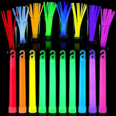 100 PCS 8 Inches Glow Sticks + 10 Big Ultra Bright Glow Sticks • $11.75