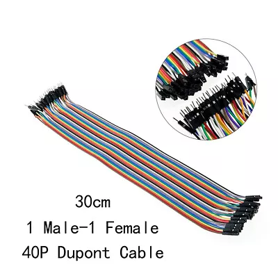 40PCS Dupont Wire Jumper Cable 30cm 2.54MM Male To Female For Arduino Extension • $3.86