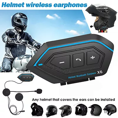 Bluetooth Helmet Headset Speaker Headphone Hands-free For Motorcycle Motorbike • $25.99