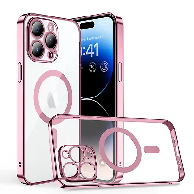 $6.99 • Buy For IPhone 14 13 12 11 Pro Max 8 Plus SE XR XS Clear Case MagSafe Magnetic Cover