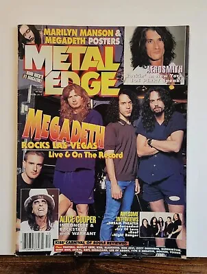 Metal Edge Magazine Megadeth Alice Cooper December 1997 Volume 42 No 7 • $14.99