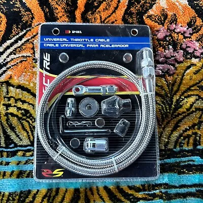 Brand New SPECTRE Universal Chrome Stainless Steel Throttle Cable Kit # 2431 • $32