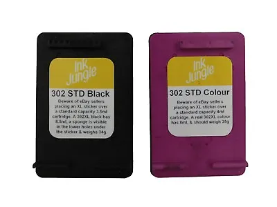 £21.75 • Buy Refilled HP 302 Black / Colour Ink Cartridges For DeskJet 1110 Inkjet Printer