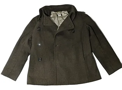 J Crew Women's Wool Pea Coat Brown Small • $35.99