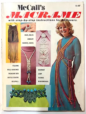 1972 McCALLS MACRAME 40 Fashion & Home Projects VESTS Wall Art Plant Hangers PB • $15.99