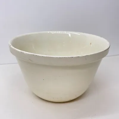 Antique Farmhouse English Pottery Mixing Bowl 8 Inches • £11.99