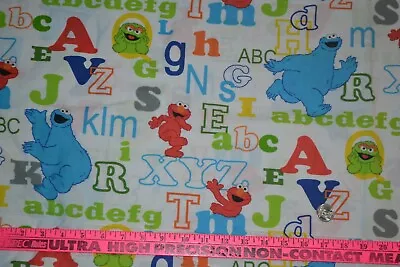 Vintage Sesame Street Muppets Alphabet ABCs Sheet Elmo Cookie Monster Oscar • $19.95