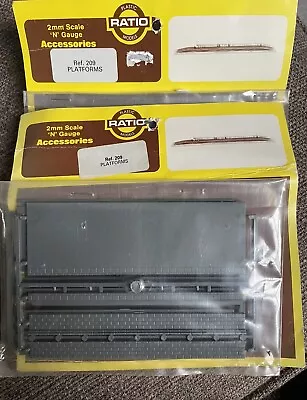 2 X Ratio N Gauge Ref 209 Platform Kits 230cm Long Totalling 430cm  45cm Wide • £3.99