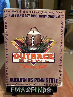 Z1 1996 PENN STATE VS AUBURN Outback Bowl Tampa FL Program • $19.99