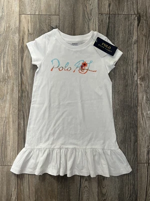 £20 • Buy Polo Ralph Lauren Girls White Dress 4 Years New With Tags