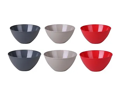 £6.99 • Buy Large Plastic Mixing Bowl 3L / 5L Round Salad Serving Baking Bowl Grey/Taupe/Red
