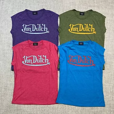 Von Dutch Womens Raglan Tee Short Sleeve T-Shirt In 4 Different Colors! • $11.99