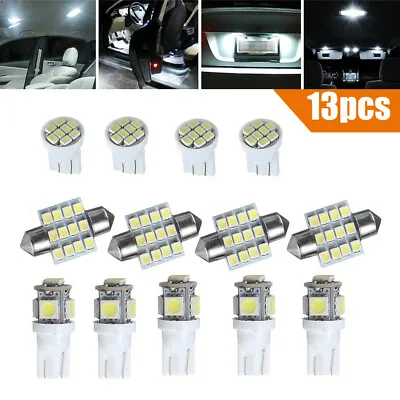 $8.78 • Buy 13x Car Interior LED Light For Map Dome License Plate Lamp Bulbs Kit Accessories