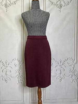Gorman Knitted Burgundy Glitter Skirt Size 10 (fits 10-12) • $55
