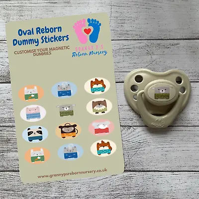 Baby Animals Oval Reborn Magnetic Dummy Stickers • £2.74