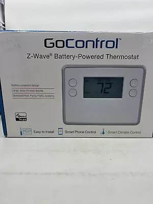 GoControl GC-TBZ48 Z-Wave Battery-Powered Thermostat - White • $34.99