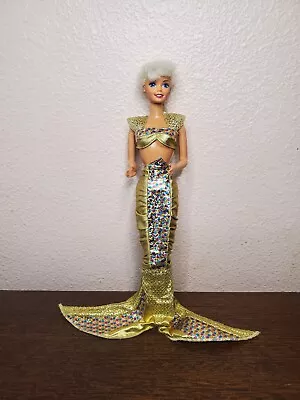 Jewel Hair Mermaid Barbie Doll Gold Blonde 1995 Mattel #14686 NO ACCESSORIES! • $34.99