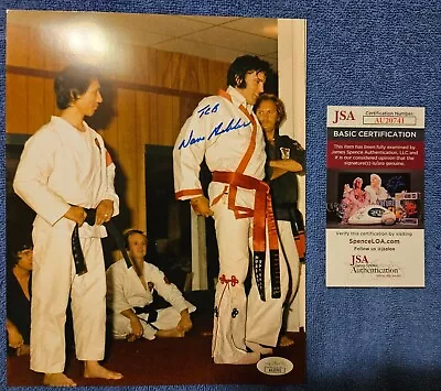 Elvis Presley Karate Photo Hand Autographed By Dave Hebler 8x10 Color W/JSA COA • $15.99