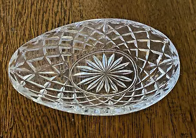 Vintage Lenox Crystal Diamond Pattern Bowl Nuts Candy Trinket Oval Egg-shape • $17.50