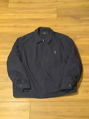 YSL Yves Saint Laurent Men’s Jacket Coat Navy Blue Vintage 90’s Padded XXL 2XL • £80