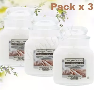 3 X Yankee Candle Home Inspiration DUVET DAY Small Container Jar 104g 3.7oz • £12.99