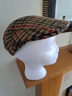 FAILSWORTH Pure Wool Peak Flat Cap Medium Multi Tweed Peaky Blinder Vintage Used • £15