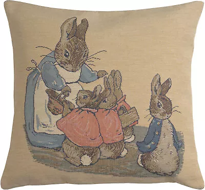 14x14 In Mrs. Rabbit Beatrix Potter Small Cushion Cover • $42