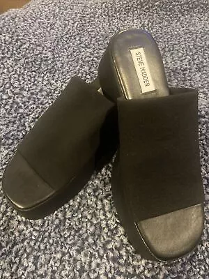 New Without Box Black Steve Madden Size 9 Platform Wedges  • $14.50