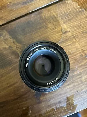 Vintage Minolta MD 50mm 1.2 Manual Focus Lens  Made In Japan - Nice Condition • $50