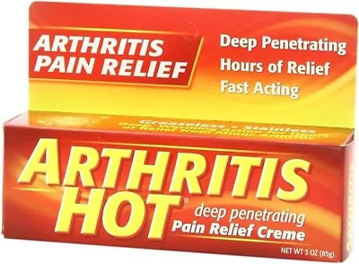 Arthritis Hot Pain Relief Creme 3 Oz  X 3 Tubes • $18.75