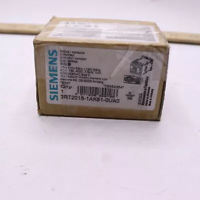 Siemens Contactor S00 16A 120VAC 1NO SCRW 3RT2018-1AK61-0UA0 • $84.45