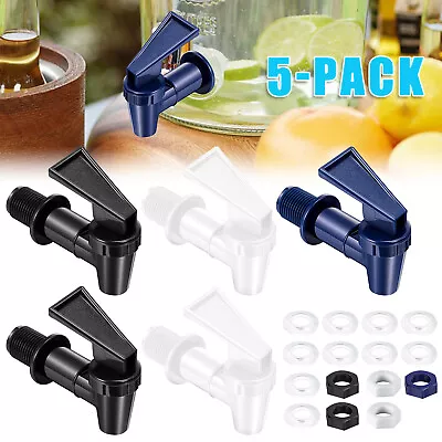 5 Water Spigot Tap Beverage Dispenser Jug Cooler Spout Bucket Bottle Replacement • $9.98