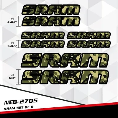 New For SRAM Decal Stickers Set For Mountain Road Bike Frame Helmet  NEB-2705 • $24.99