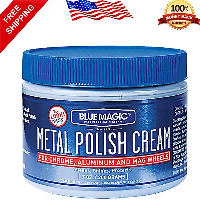 Blue Magic METAL POLISH CREAM Clean Shine Protect CHROME ALUMINUM & MAG WHEELS • $22.80