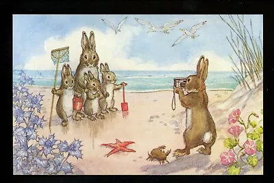 Artist Signed Postcard Molly Brett Medici Society Anthropomorphic Rabbit Animal • $5.99