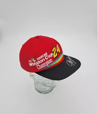 Vintage Nascar Winston Cup Champion Jeff Gordan #24 Snapback Hat Red 1995 • $19.90