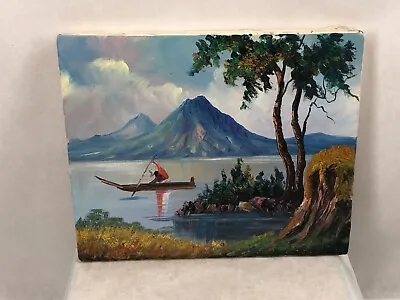 Vintage VT Artist Richard Horn Original Oil On Canvas 11  X 9  Canvas • $90