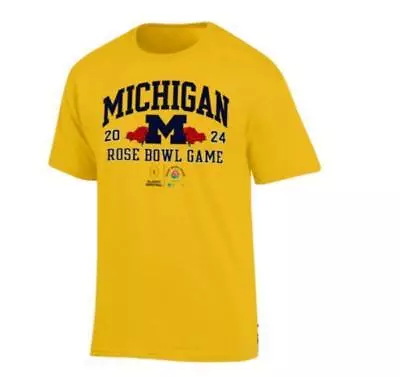 Michigan Rose Bowl Shirt 2024 Champion University Of Michigan Football Shirt • $22.99