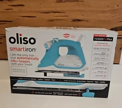 Oliso TG1600 Pro Plus 1800 Watt SmartIron With Auto Lift For Clothes Turquoise • $146.99