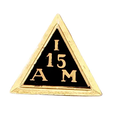 Vintage IAM Machinist Union 15 Year Member Award Lapel Pin Bastian 10K GF • $9.98