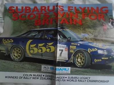 Colin McRae Subaru Legacy 555 New Zealand Rally Poster 1993 • £5