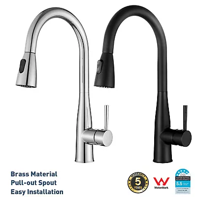 Decaura Kitchen Tap Pull Out Sink Mixer Tap 360° Swivel Faucet • $95.99