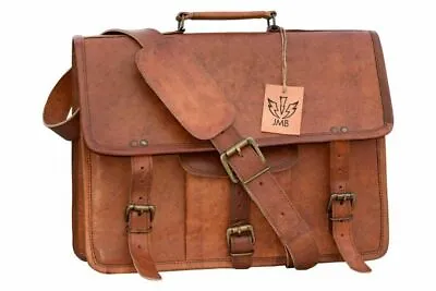 Laptop Bag Men Vintage Leather Briefcase Messenger School Bags New • $52.87